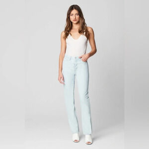 BLANK NYC Jeans Straight Leg High Rise Cooper Light Wash button fly